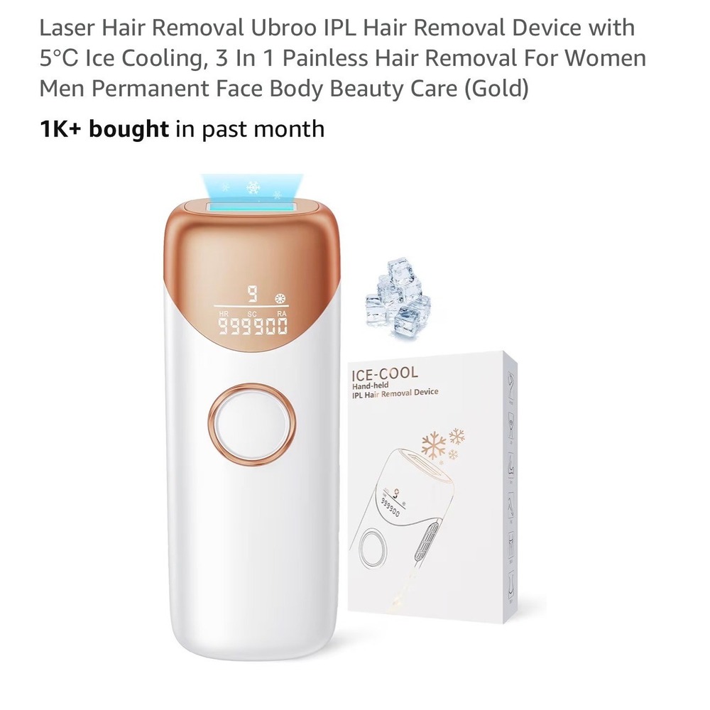 ICE COOL Hand Held Hair Removal Device Model CT05 IPL Brand New